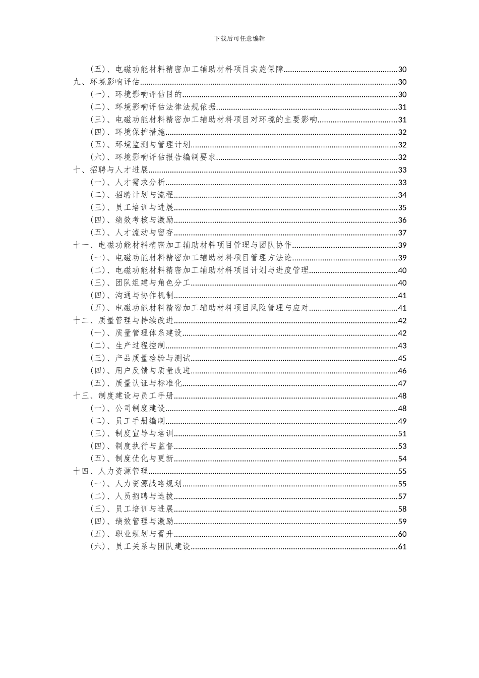2024年电磁功能材料精密加工辅助材料项目可行性分析报告_第3页