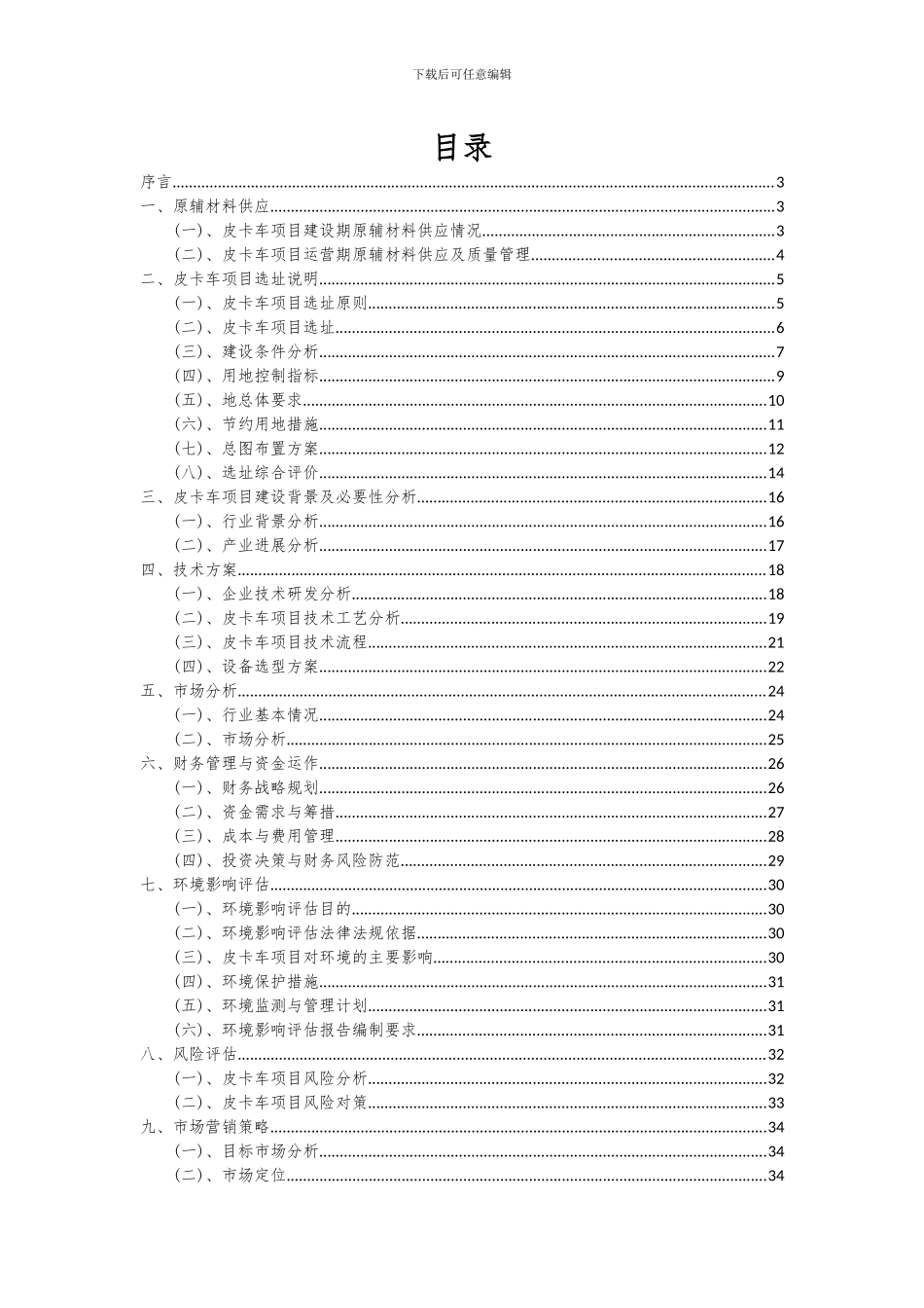 2024年皮卡车项目投资分析及可行性报告_第2页