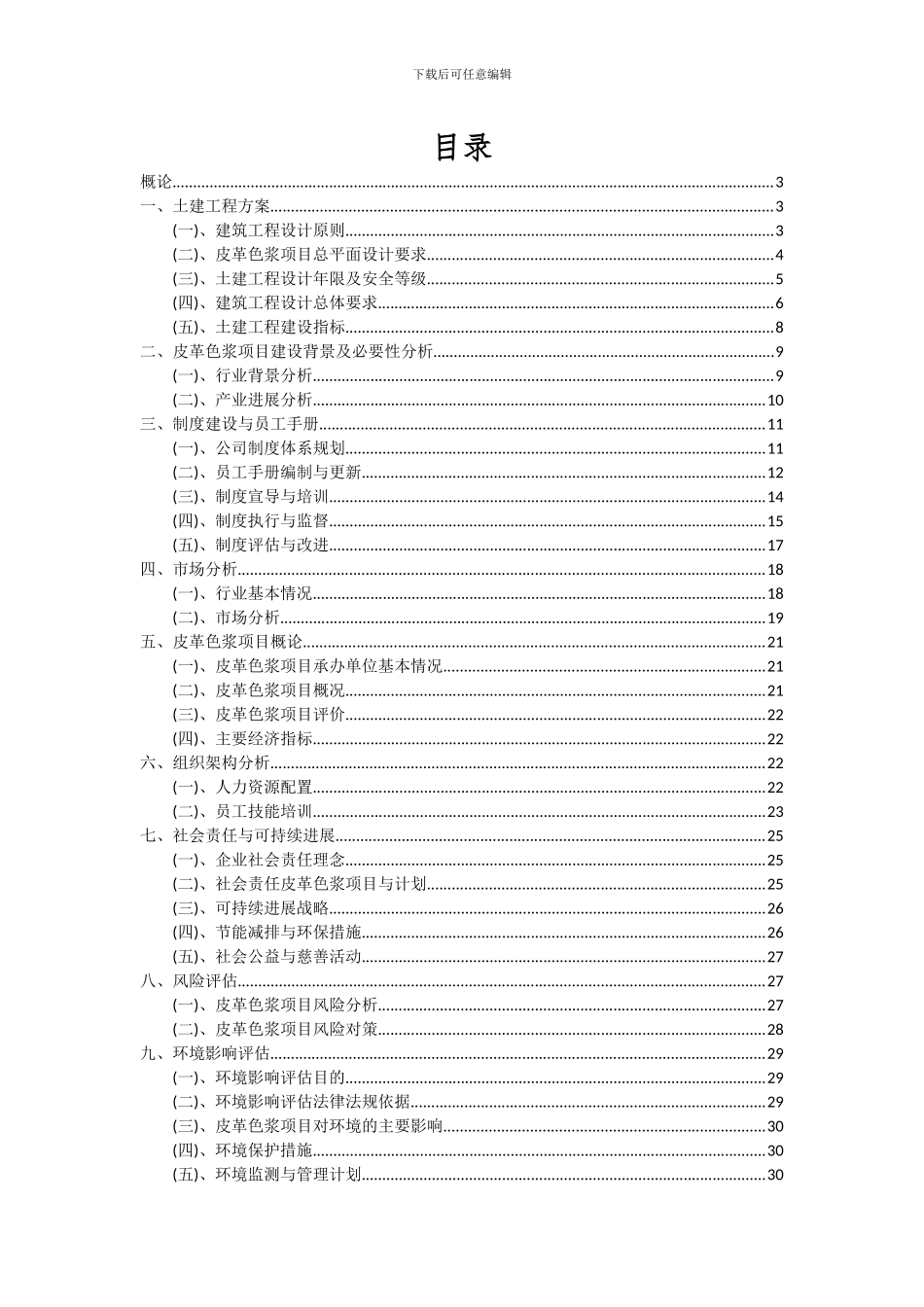 2024年皮革色浆项目投资分析及可行性报告_第2页