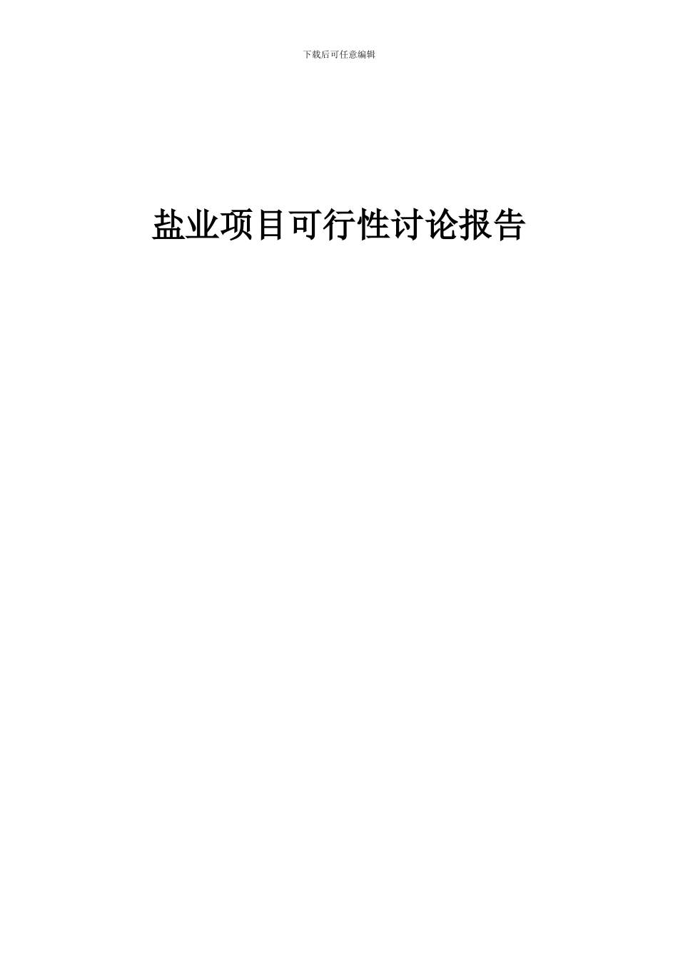 2024年盐业项目可行性研究报告_第1页