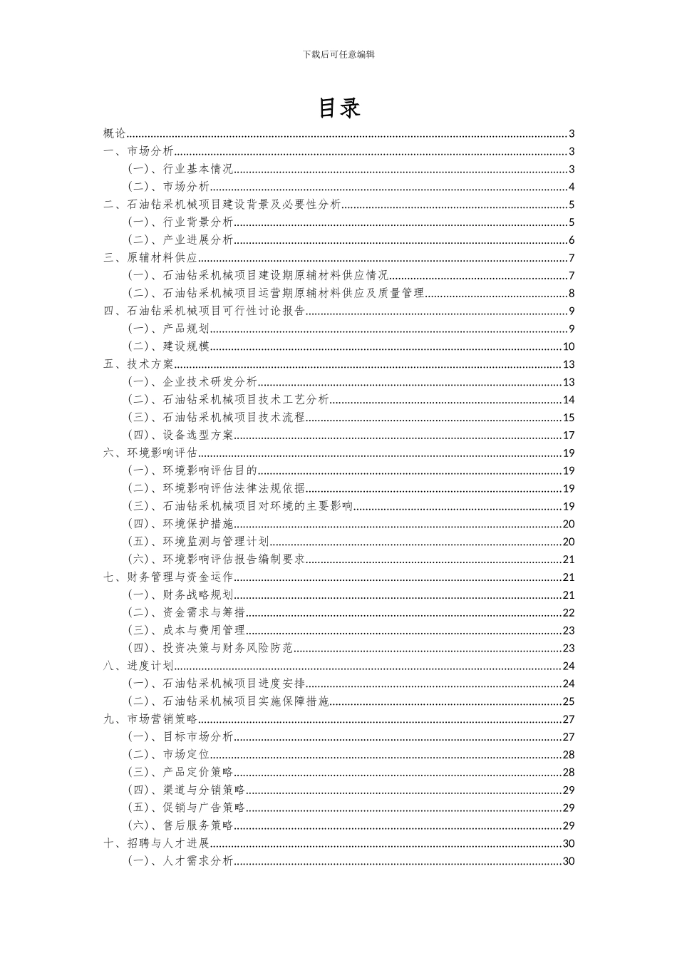 2024年石油钻采机械项目可行性分析报告_第2页