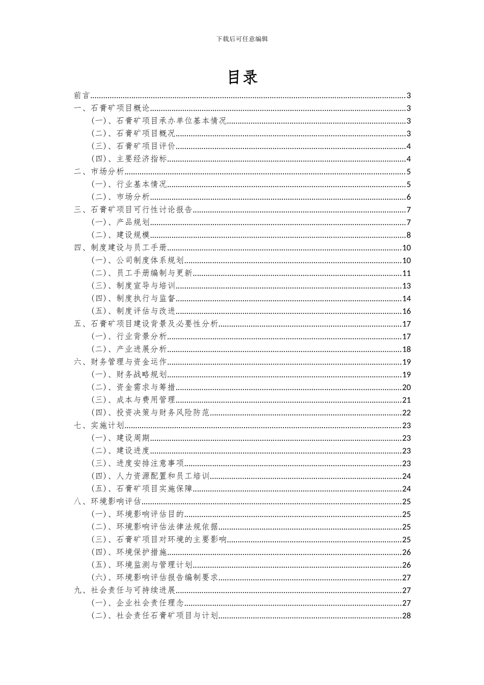 2024年石膏矿项目可行性研究报告_第2页
