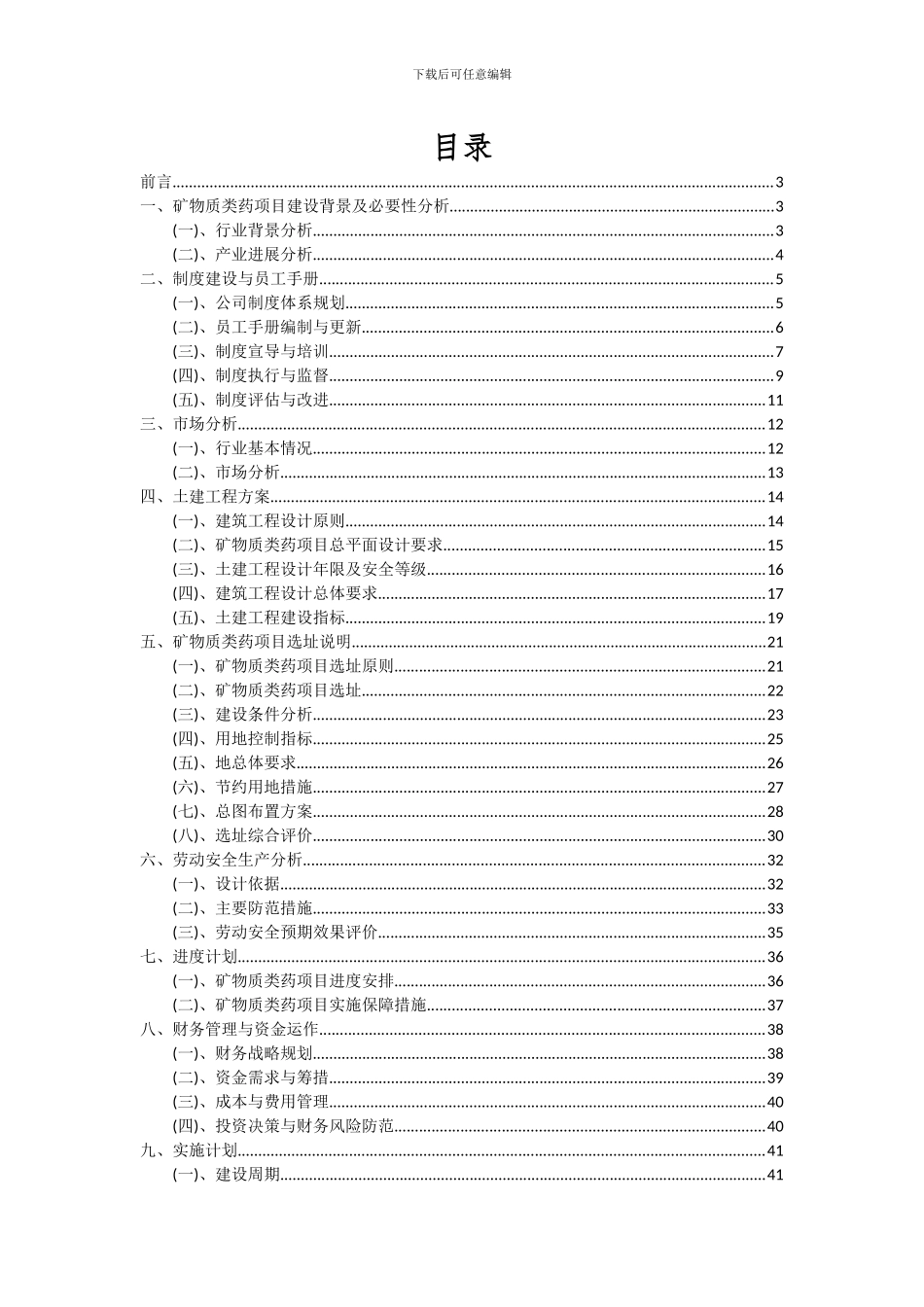 2024年矿物质类药项目可行性分析报告_第2页