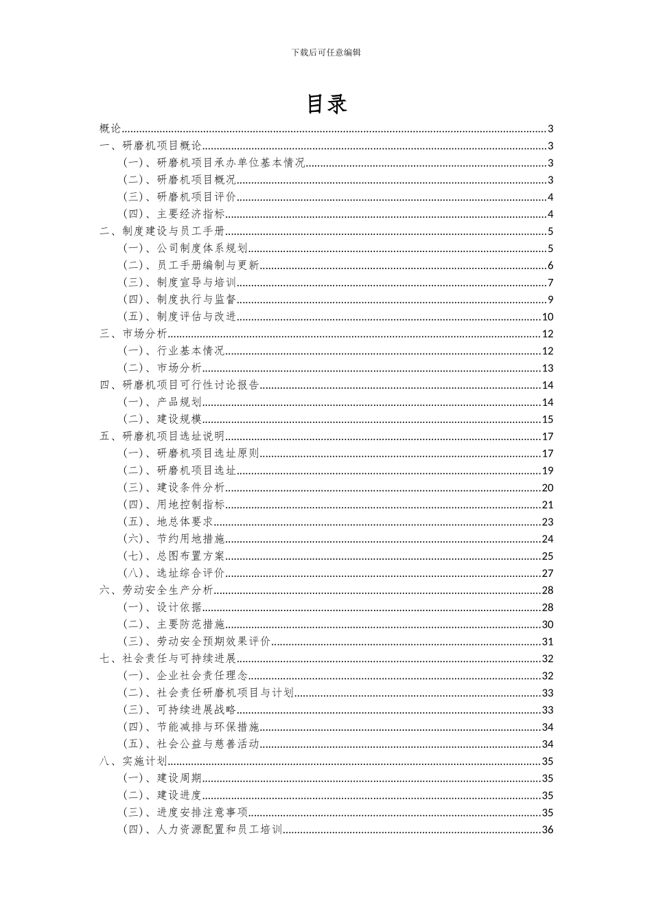 2024年研磨机项目可行性分析报告_第2页