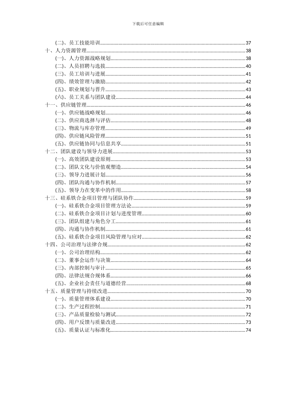 2024年硅系铁合金项目可行性分析报告_第3页