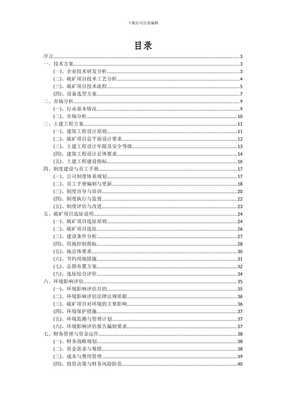 2024年硫矿项目可行性分析报告_第2页