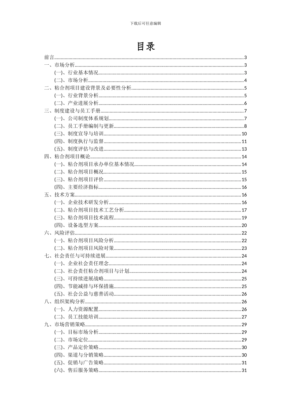2024年粘合剂项目可行性分析报告_第2页