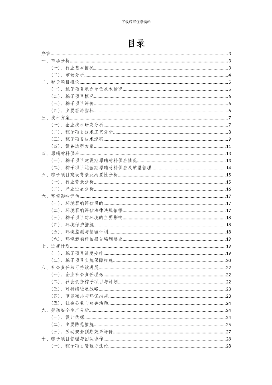 2024年粽子项目可行性分析报告_第2页