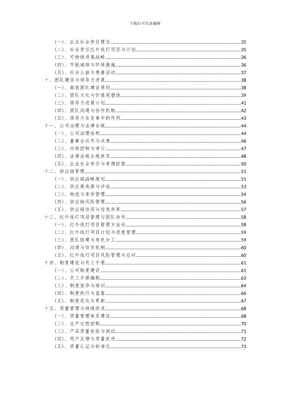 2024年红外线灯项目投资分析及可行性报告_第3页