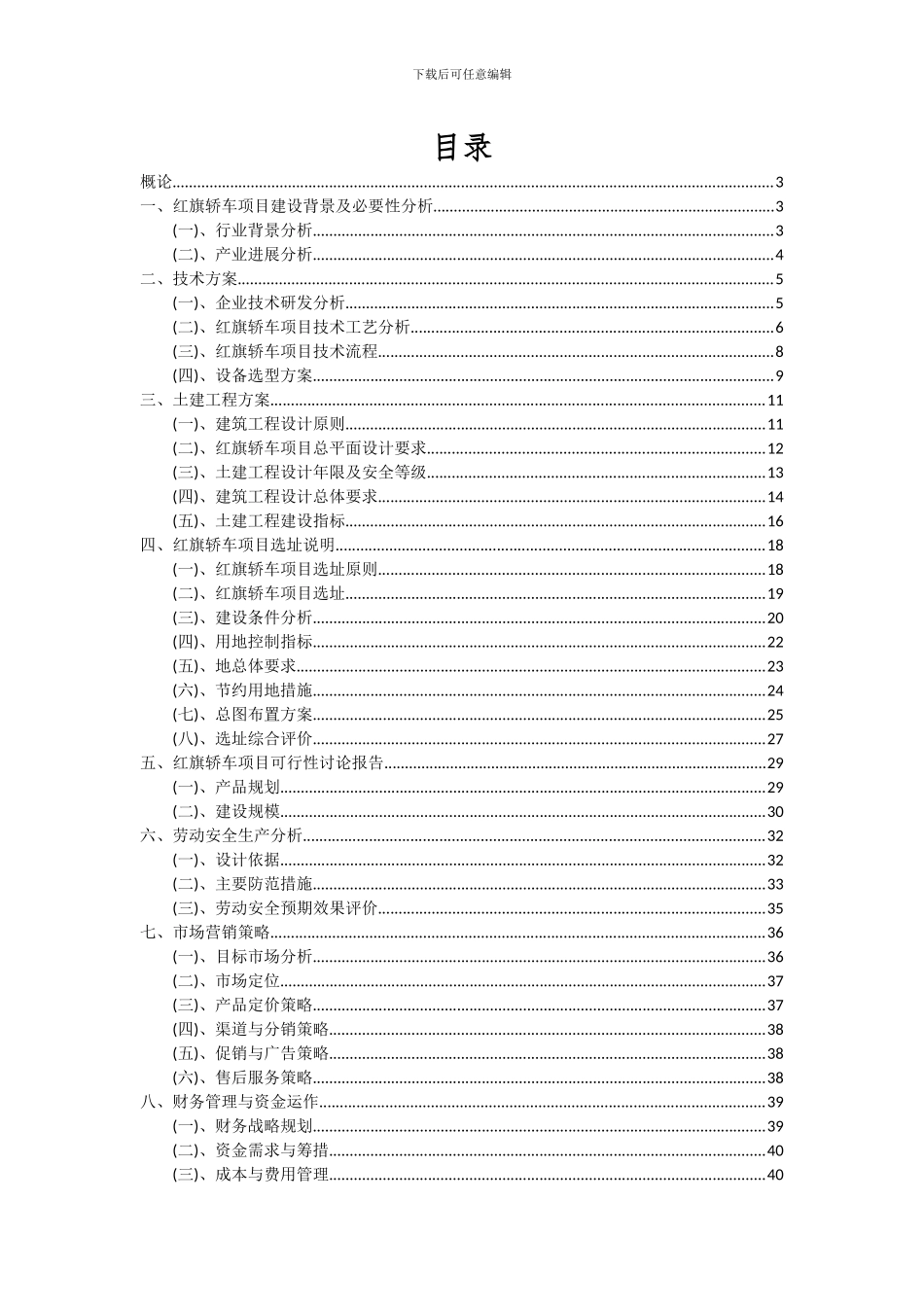 2024年红旗轿车项目可行性研究报告_第2页