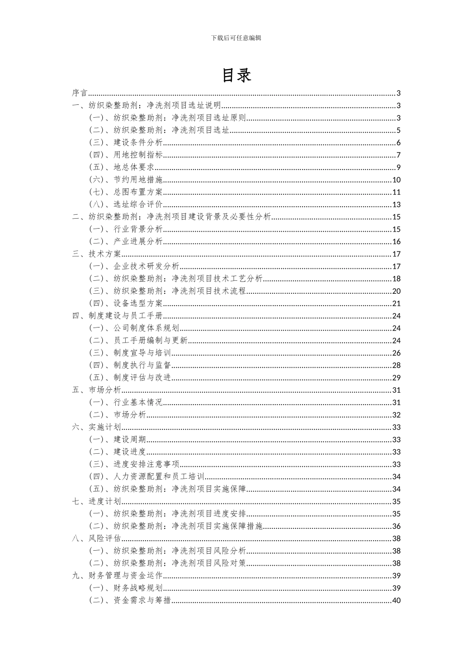 2024年纺织染整助剂：净洗剂项目可行性分析报告_第2页