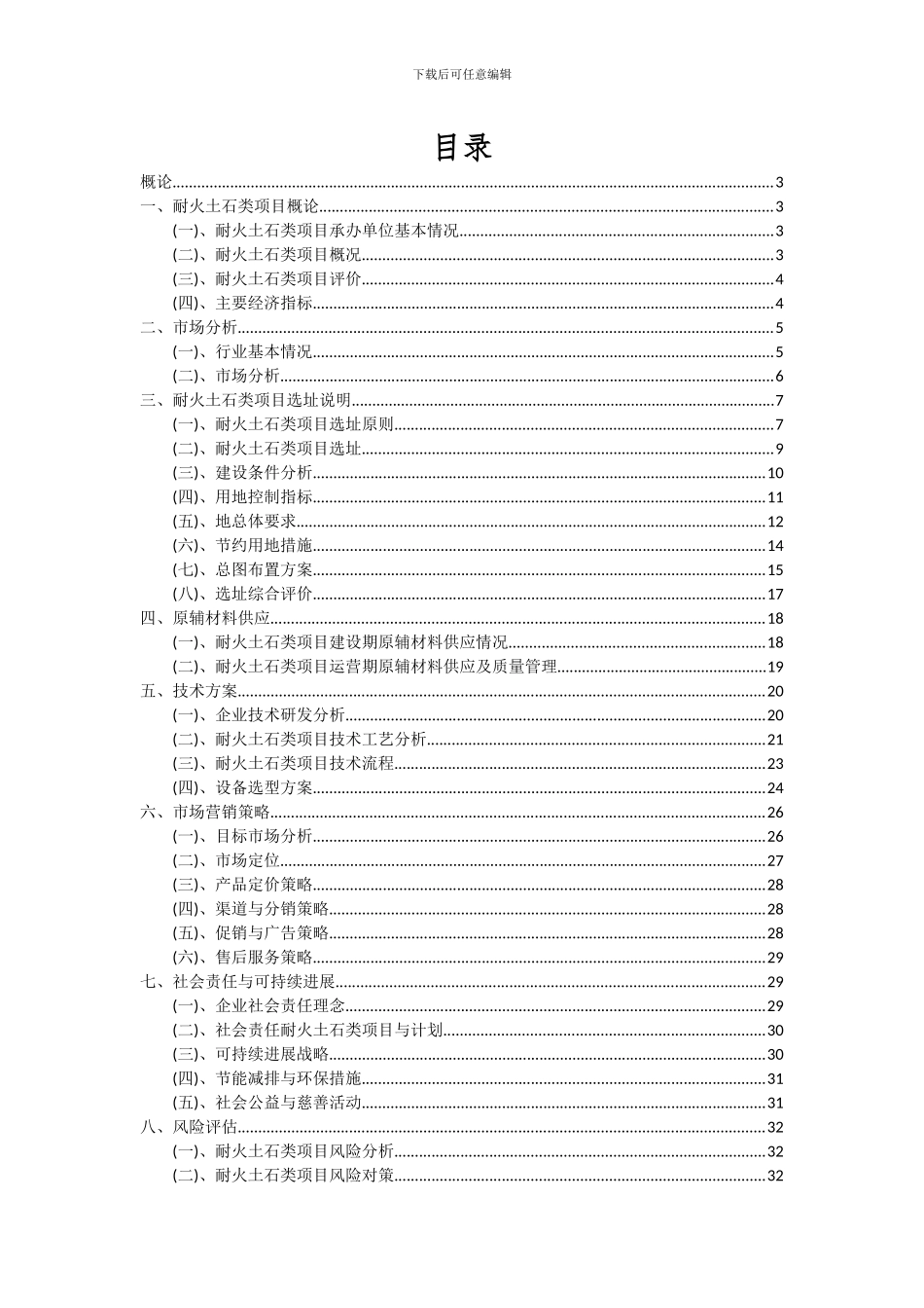 2024年耐火土石类项目可行性研究报告_第2页