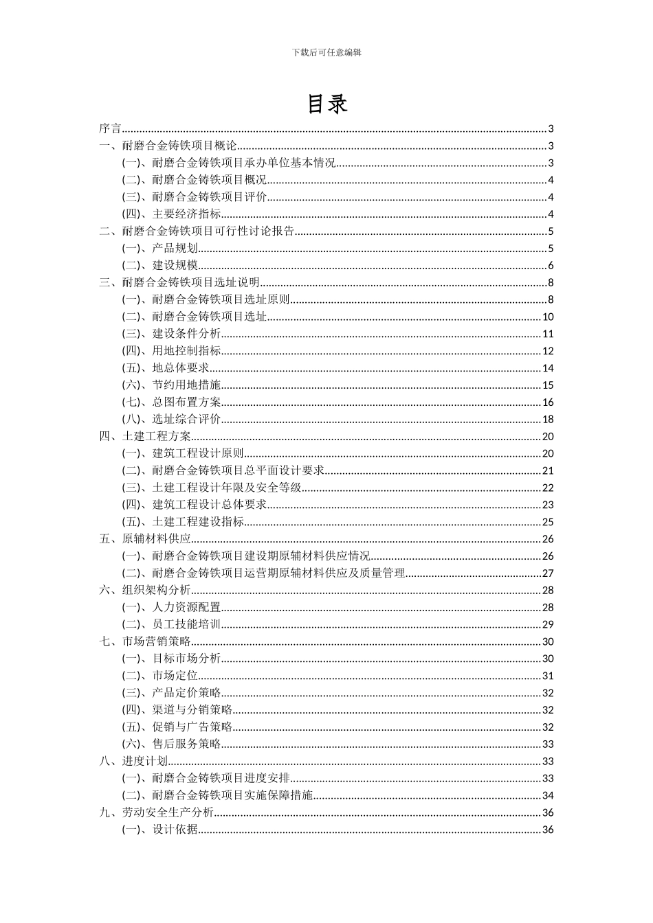 2024年耐磨合金铸铁项目可行性研究报告_第2页