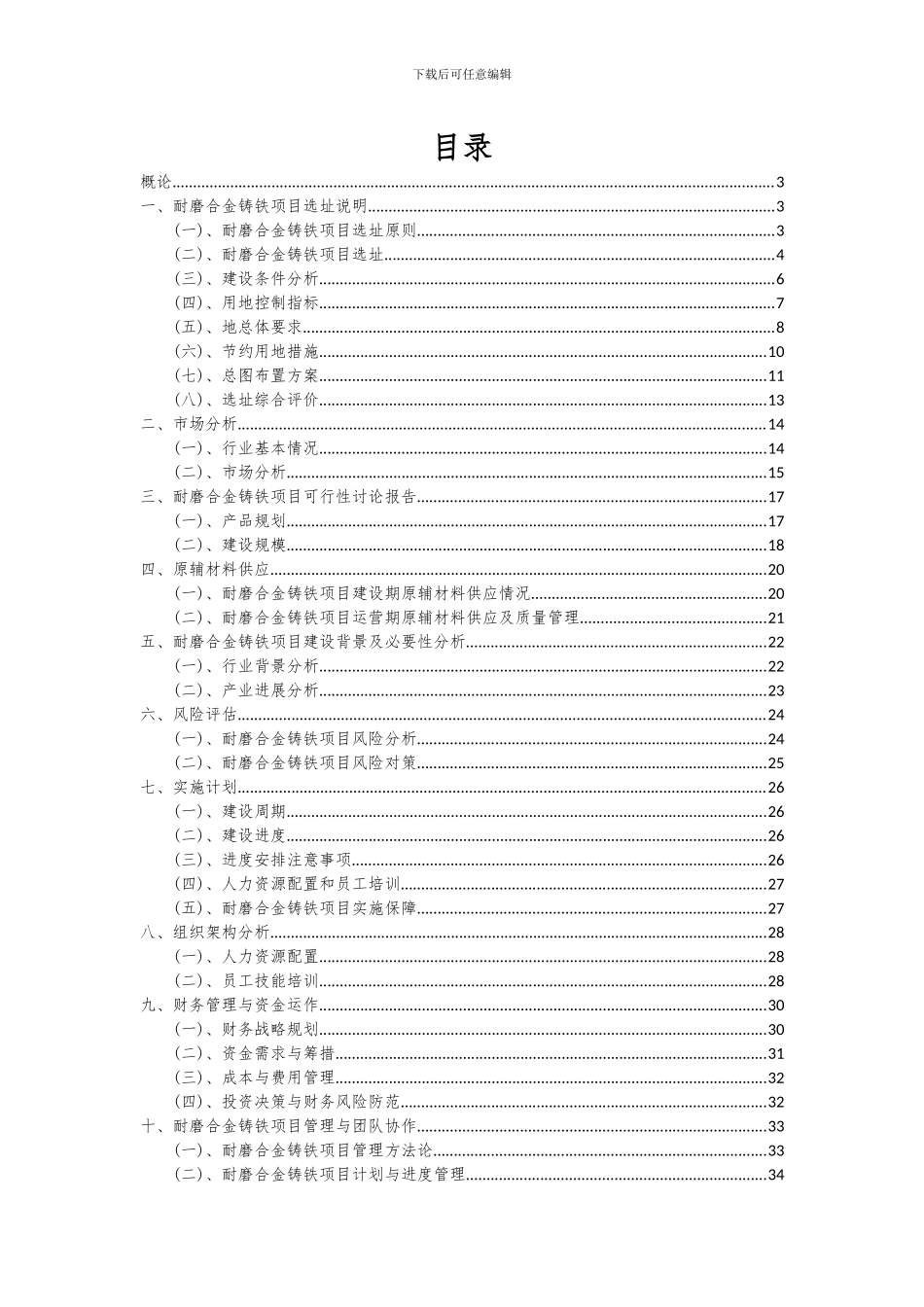 2024年耐磨合金铸铁项目深度研究分析报告_第2页