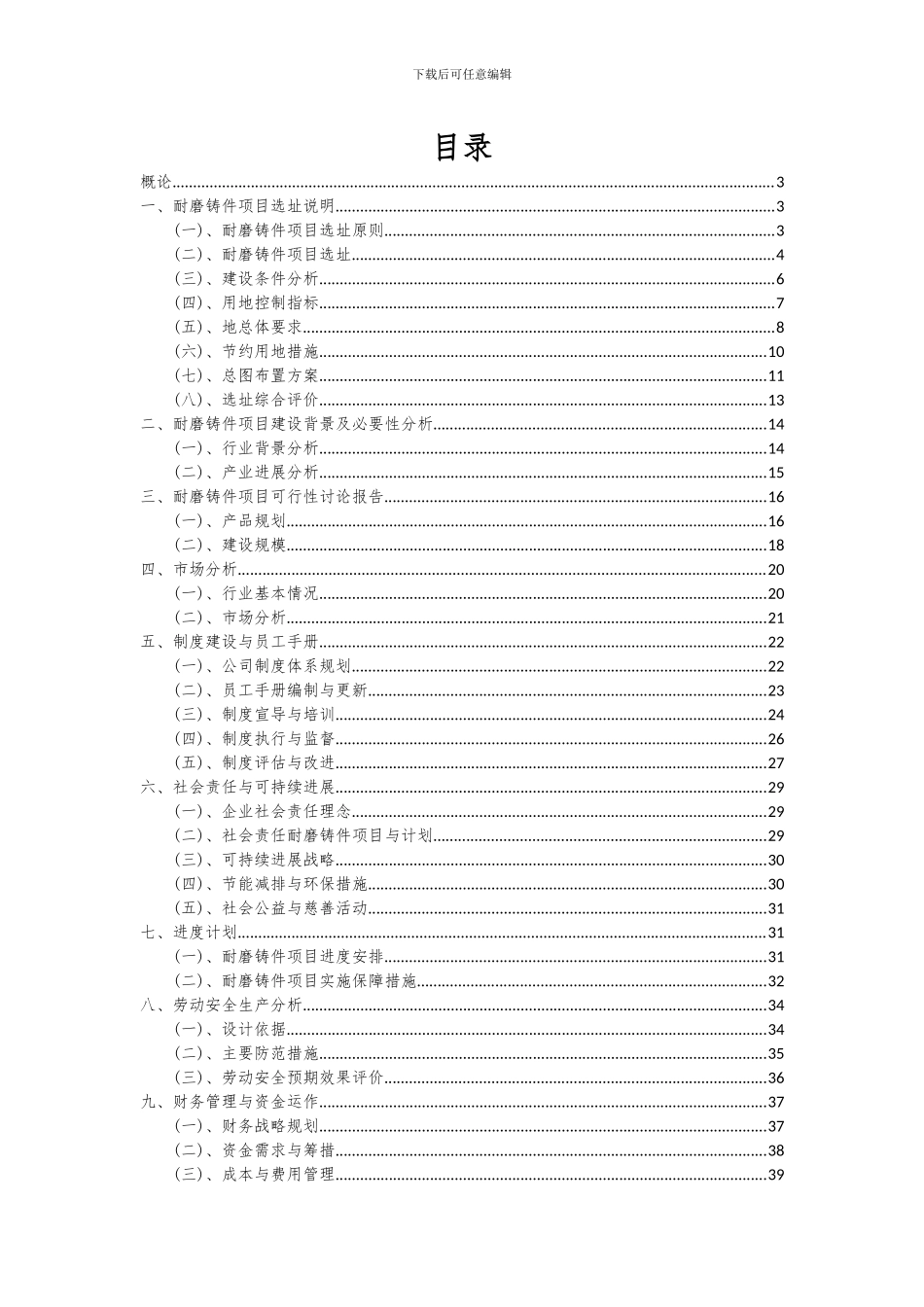 2024年耐磨铸件项目可行性分析报告_第2页