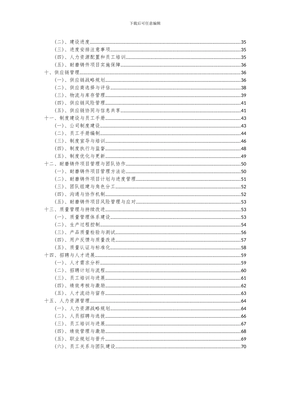 2024年耐磨铸件项目投资分析及可行性报告_第3页