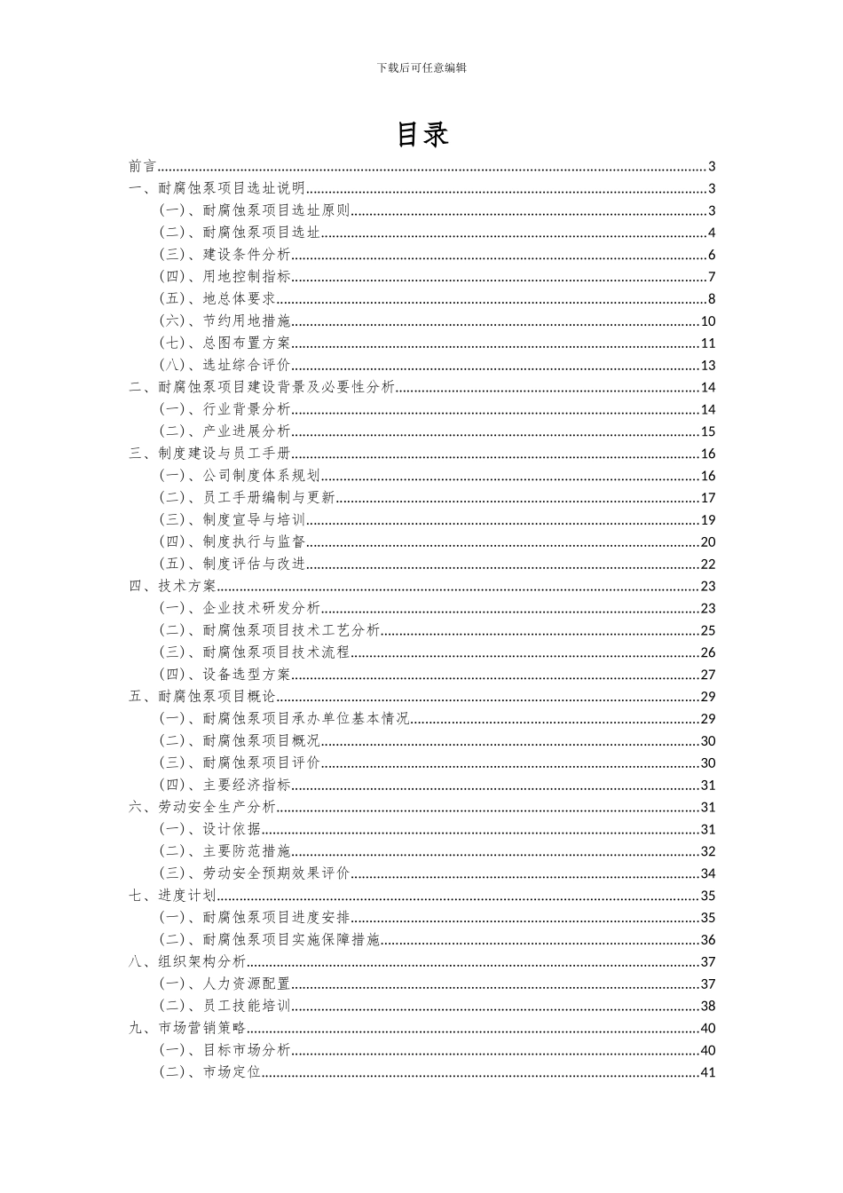 2024年耐腐蚀泵项目可行性分析报告_第2页