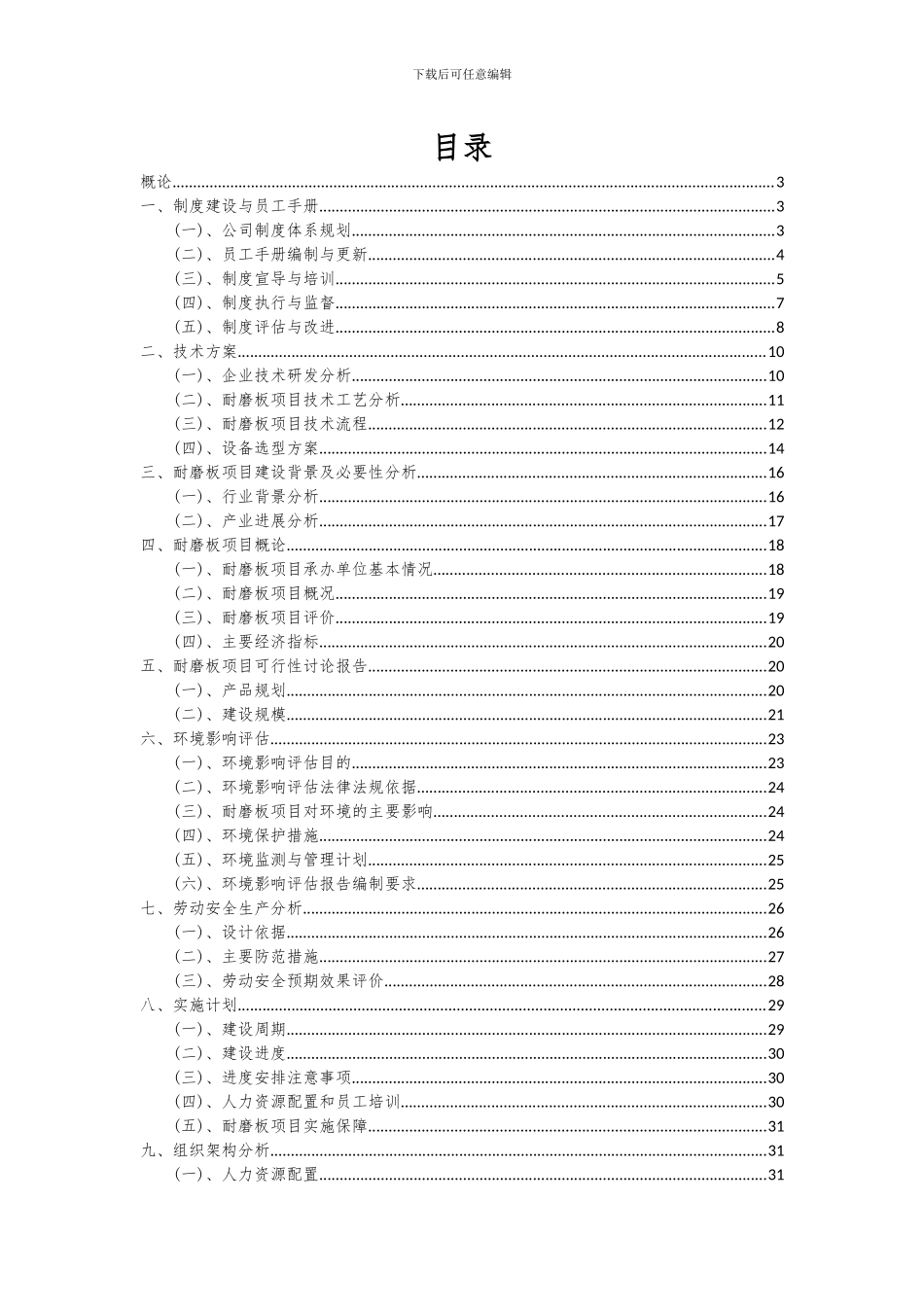 2024年耐磨板项目可行性研究报告_第2页