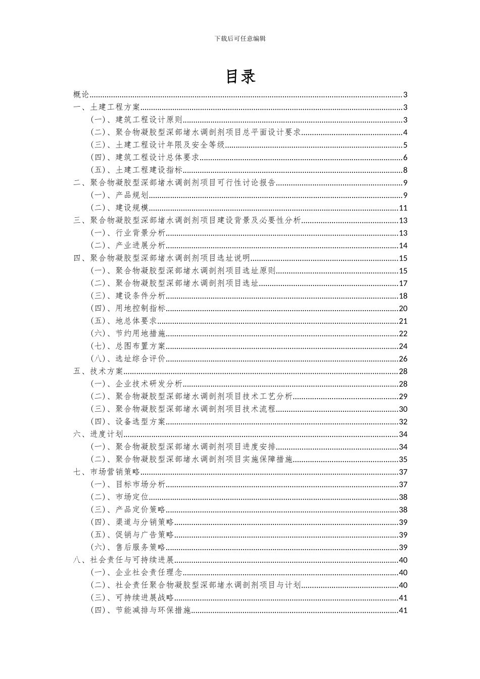 2024年聚合物凝胶型深部堵水调剖剂项目可行性研究报告_第2页