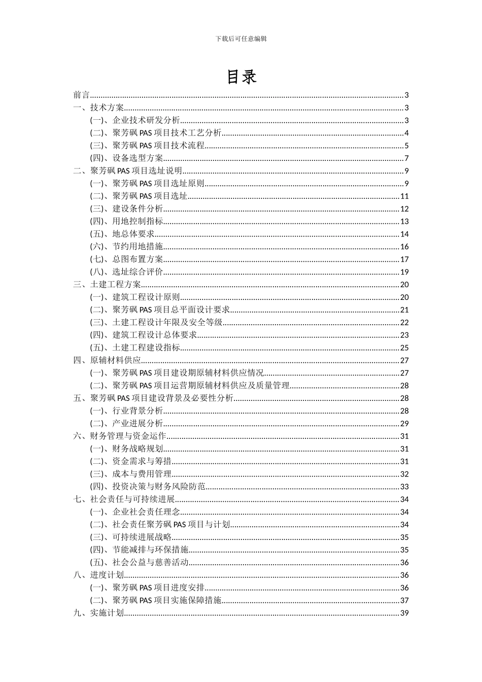 2024年聚芳砜PAS项目投资分析及可行性报告_第2页