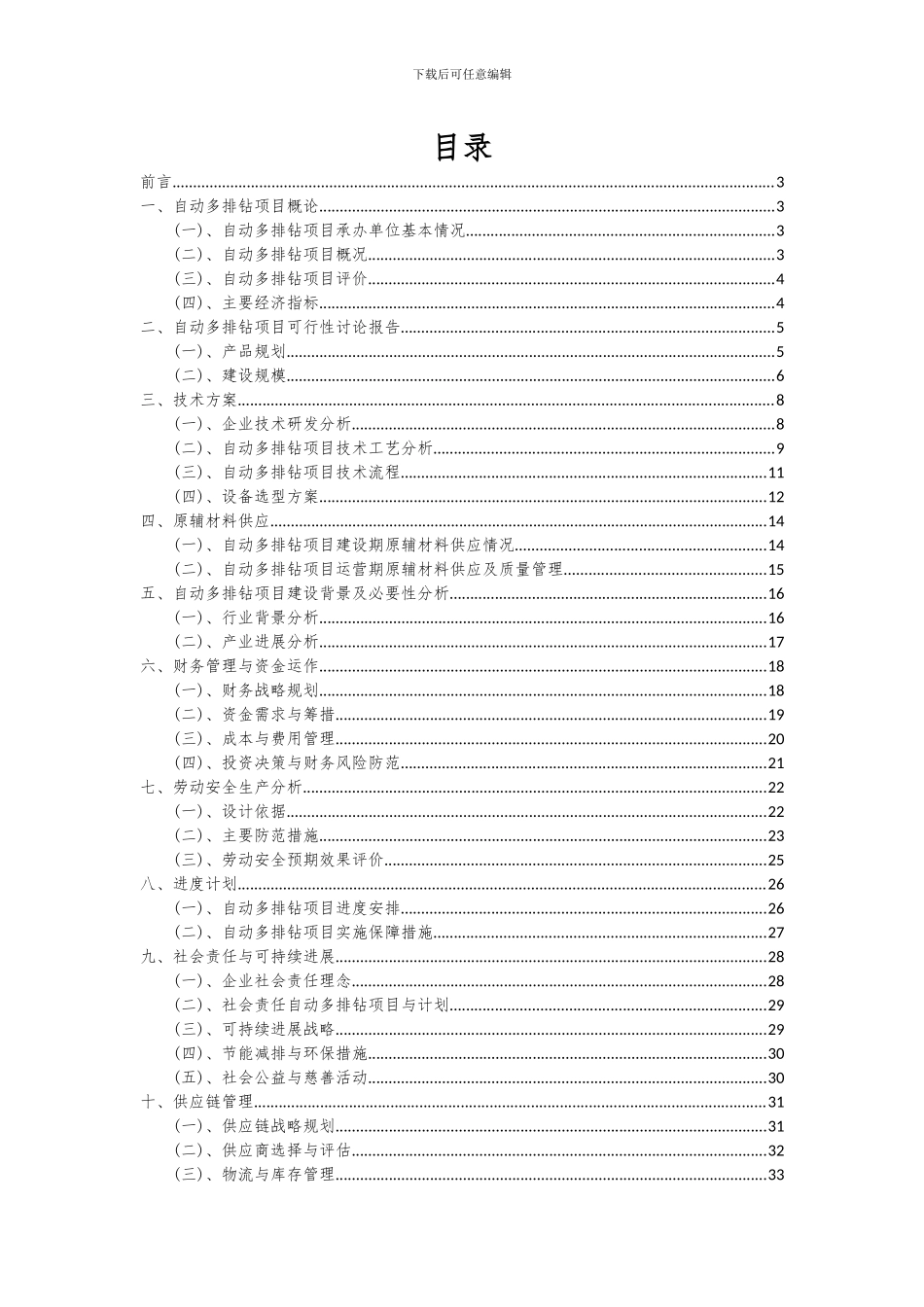 2024年自动多排钻项目可行性分析报告_第2页
