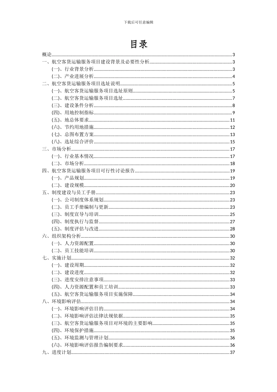 2024年航空客货运输服务项目可行性研究报告_第2页