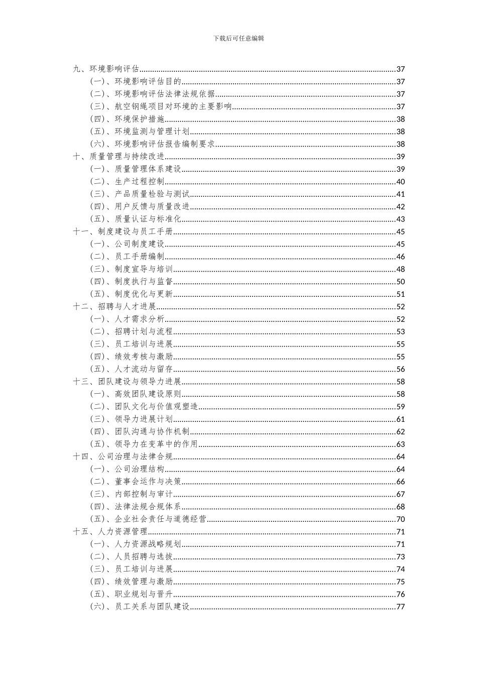 2024年航空钢绳项目可行性分析报告_第3页