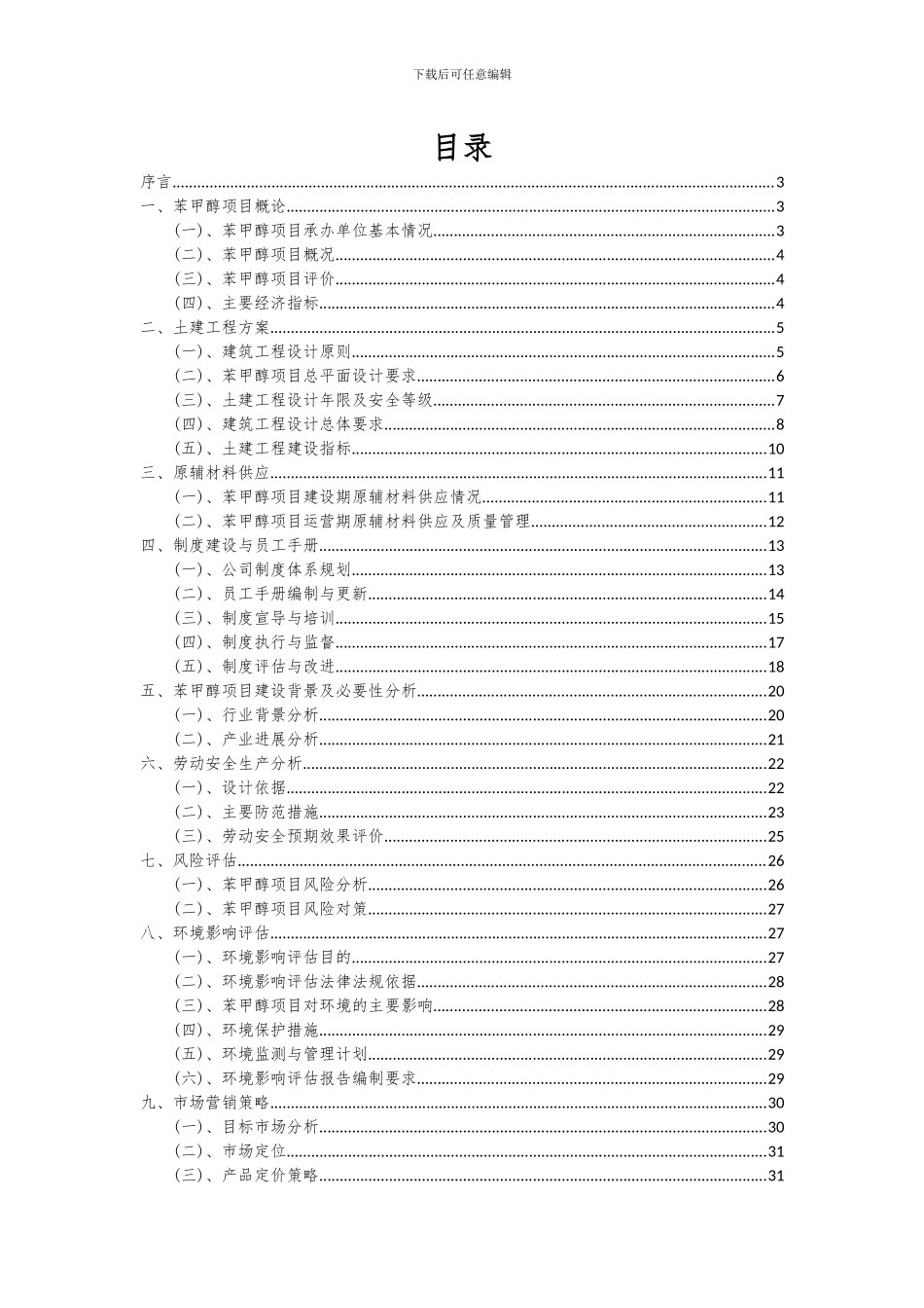 2024年苯甲醇项目可行性分析报告_第2页