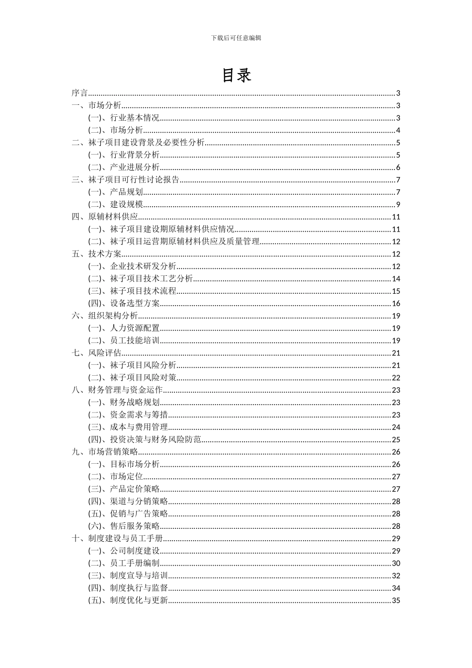 2024年袜子项目可行性分析报告_第2页