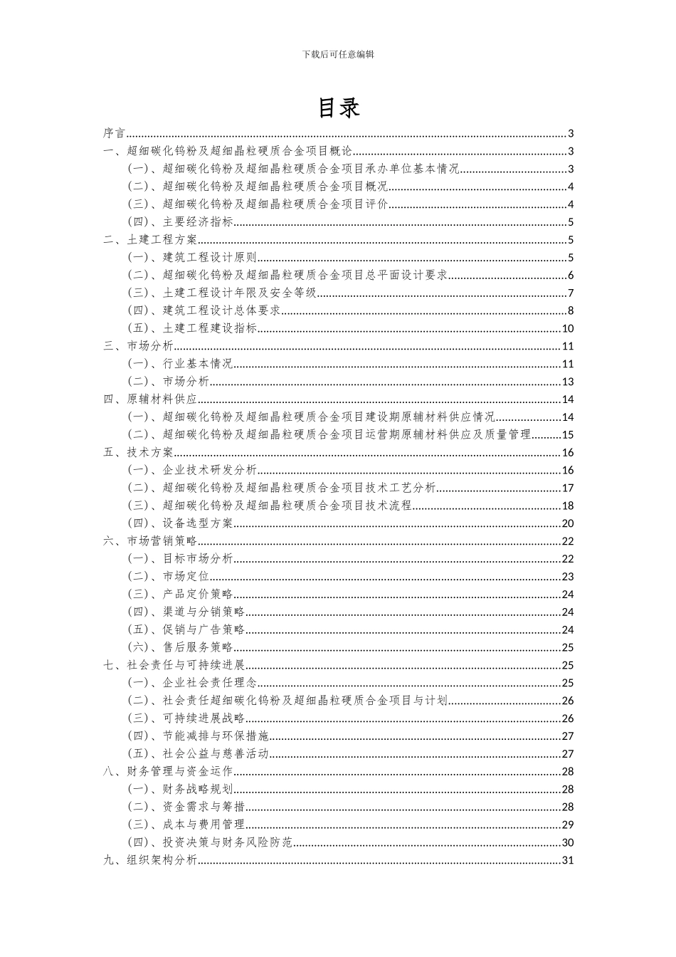 2024年超细碳化钨粉及超细晶粒硬质合金项目可行性研究报告_第2页
