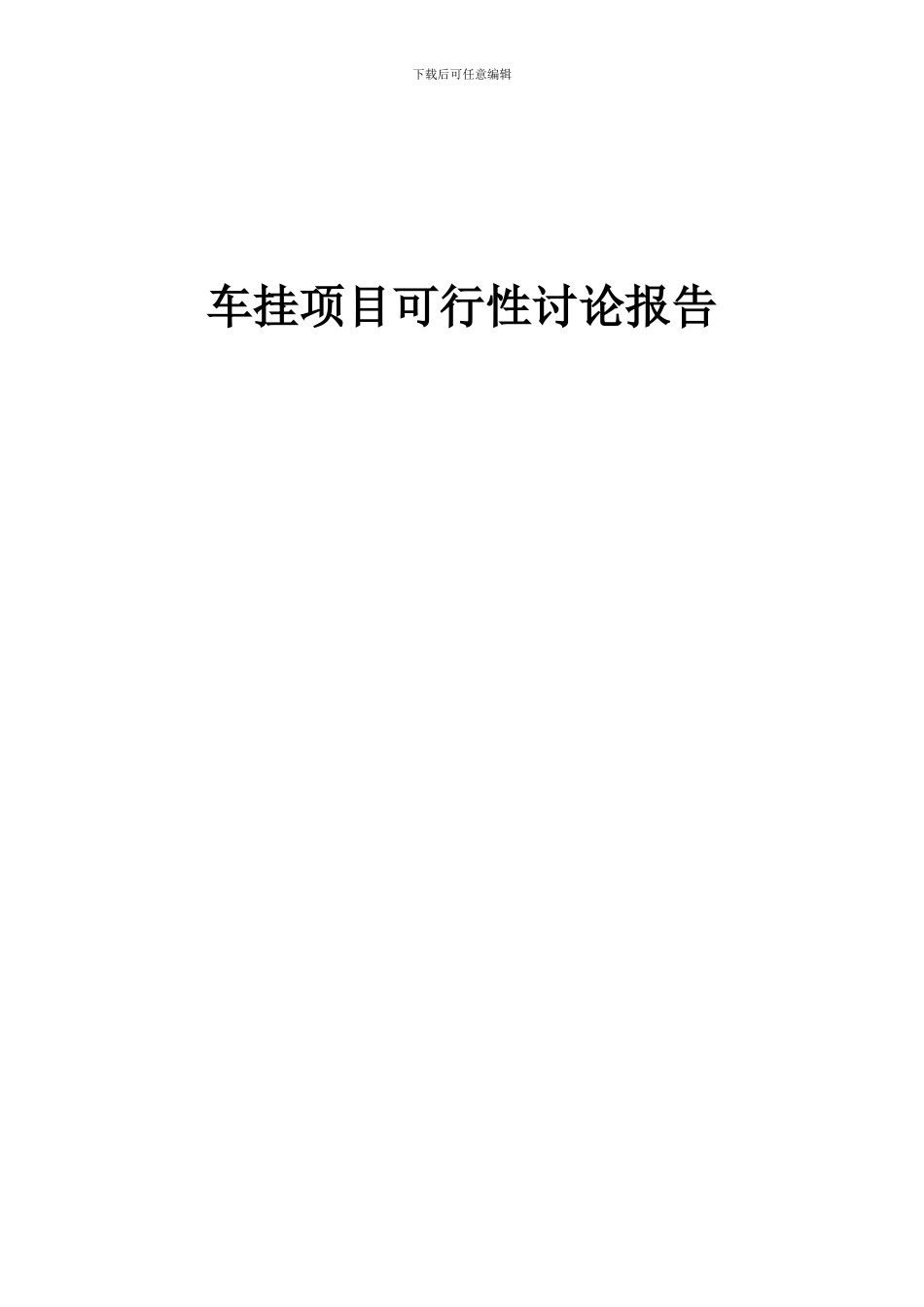 2024年车挂项目可行性研究报告_第1页