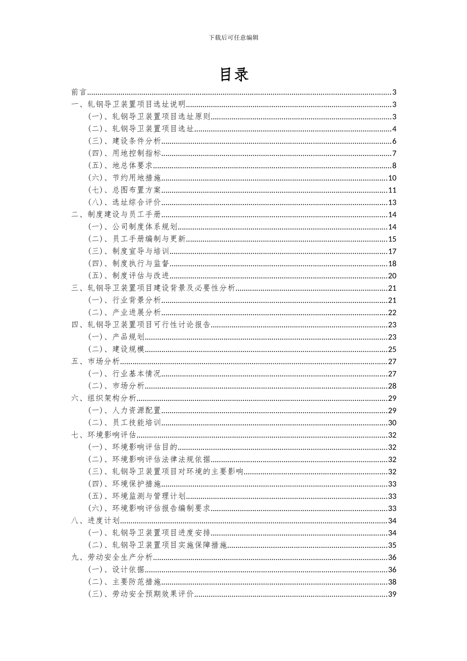 2024年轧钢导卫装置项目可行性研究报告_第2页