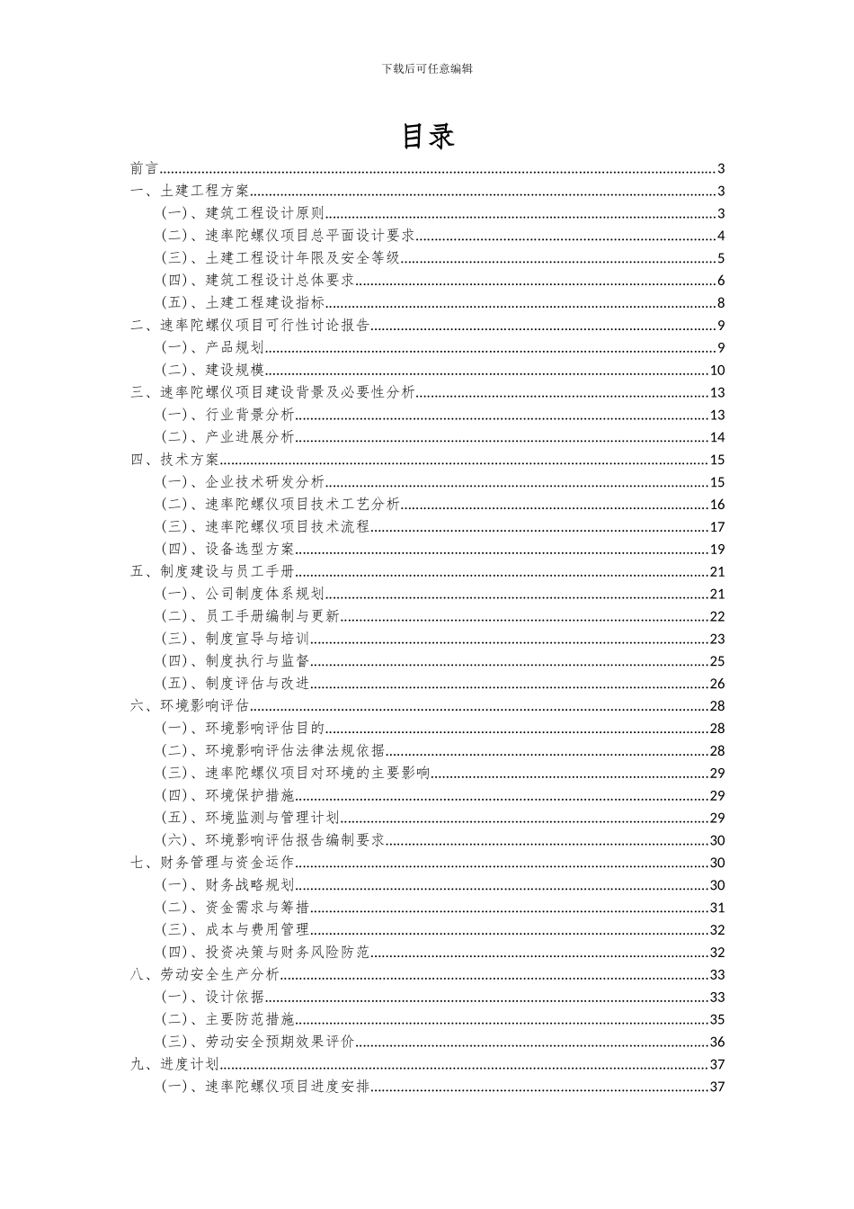 2024年速率陀螺仪项目可行性分析报告_第2页