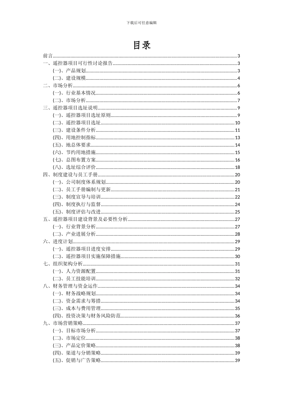 2024年遥控器项目可行性分析报告_第2页