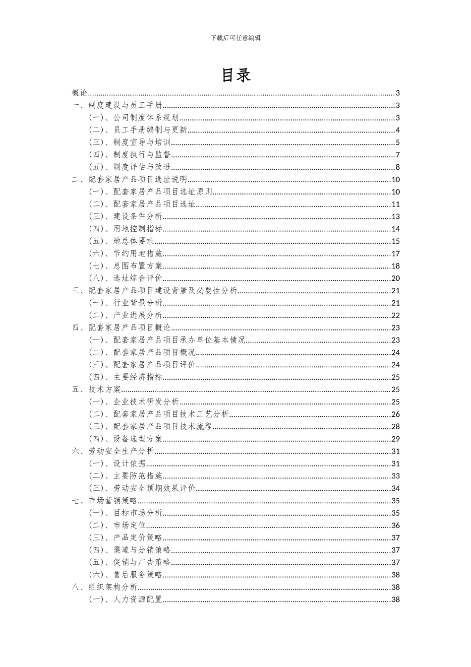 2024年配套家居产品项目可行性分析报告_第2页