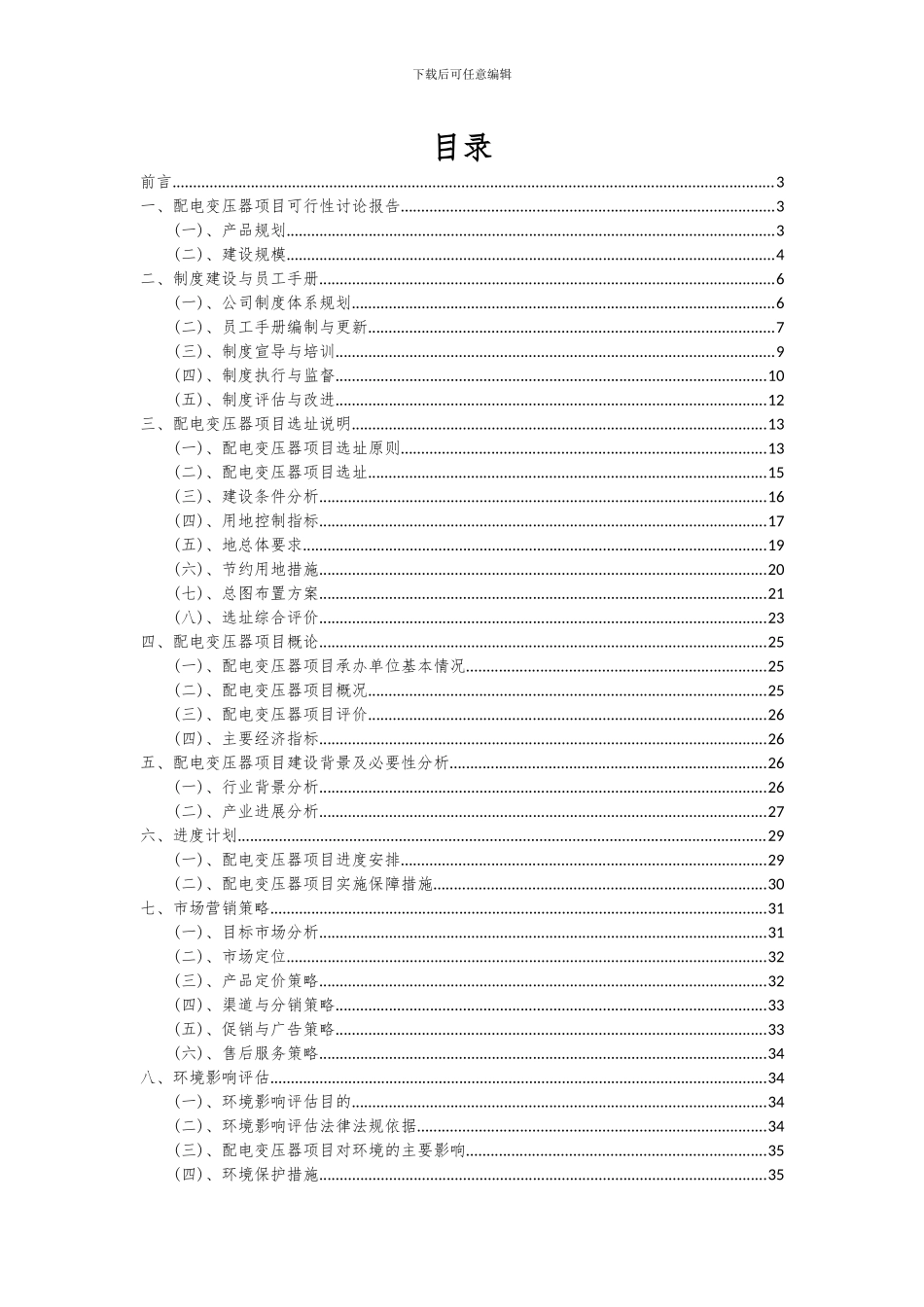 2024年配电变压器项目可行性研究报告_第2页