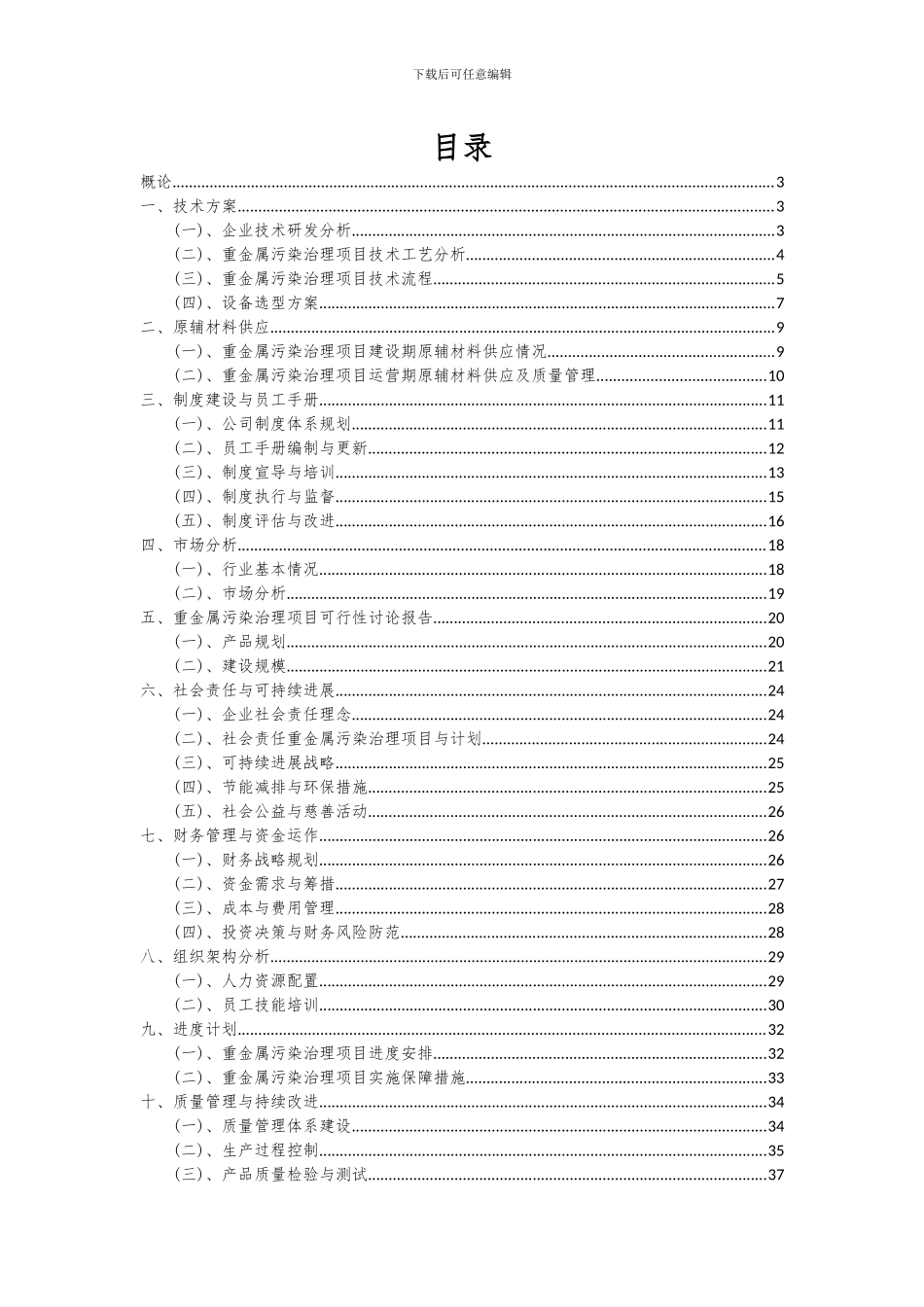 2024年重金属污染治理项目投资分析及可行性报告_第2页
