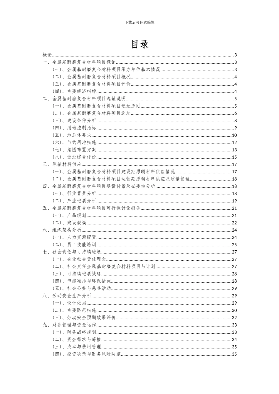 2024年金属基耐磨复合材料项目可行性分析报告_第2页