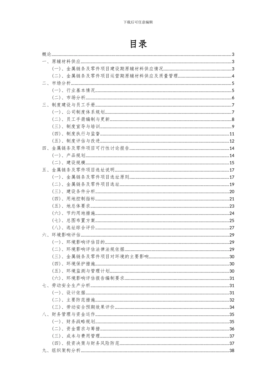 2024年金属链条及零件项目可行性研究报告_第2页