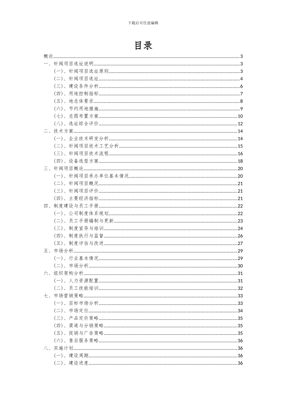 2024年针阀项目投资分析及可行性报告_第2页