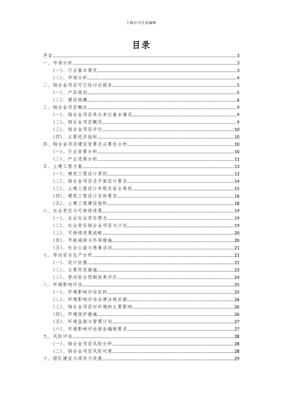 2024年钢合金项目可行性分析报告_第2页