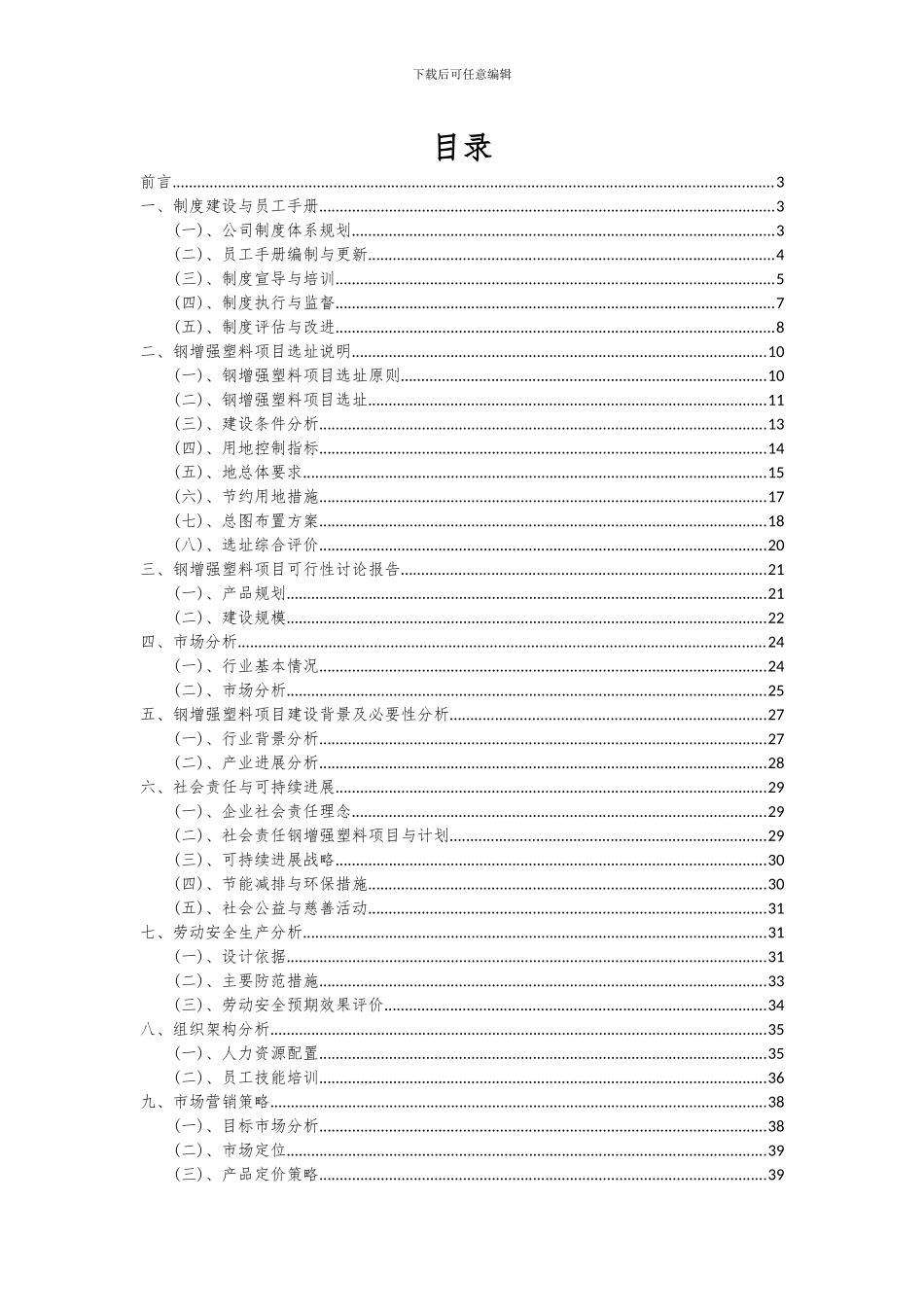 2024年钢增强塑料项目可行性分析报告_第2页