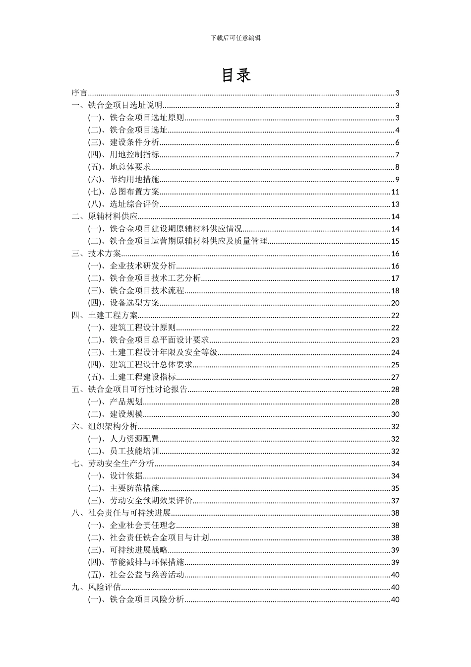 2024年铁合金项目投资分析及可行性报告_第2页