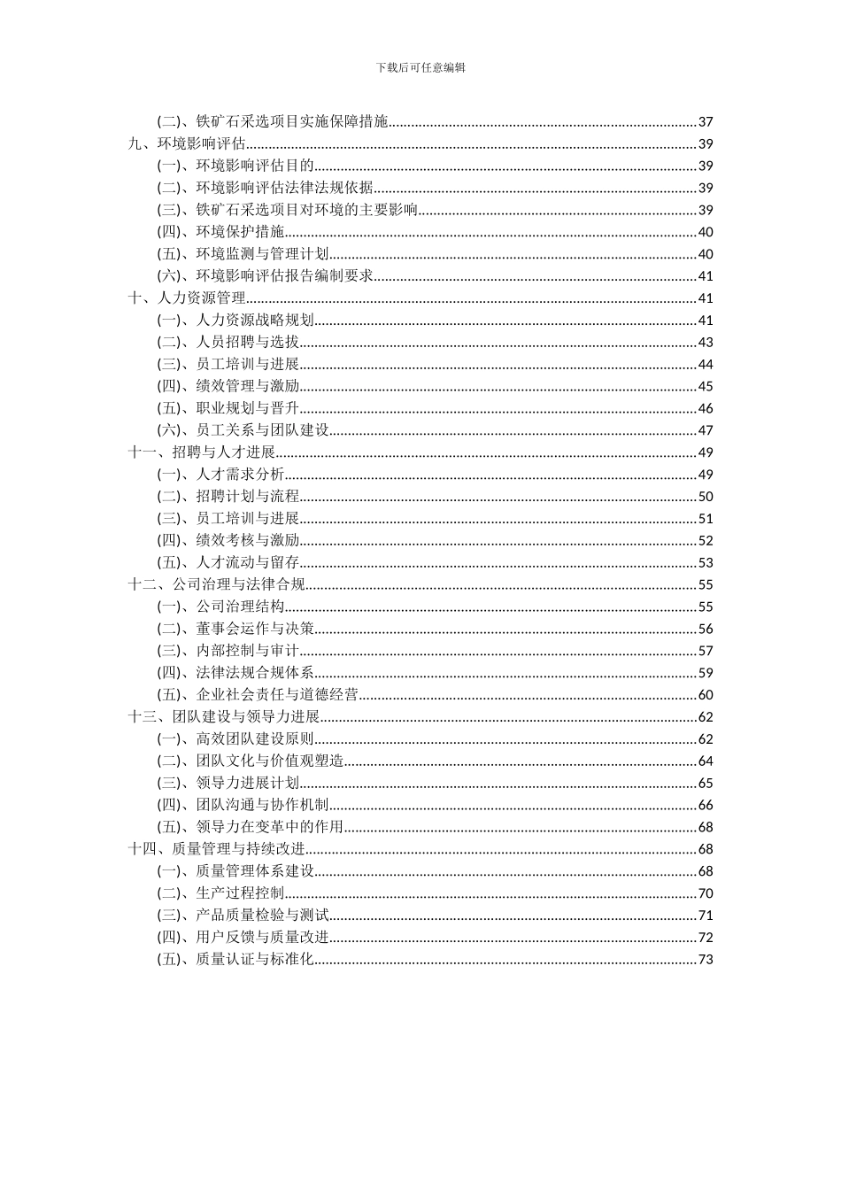 2024年铁矿石采选项目可行性研究报告_第3页