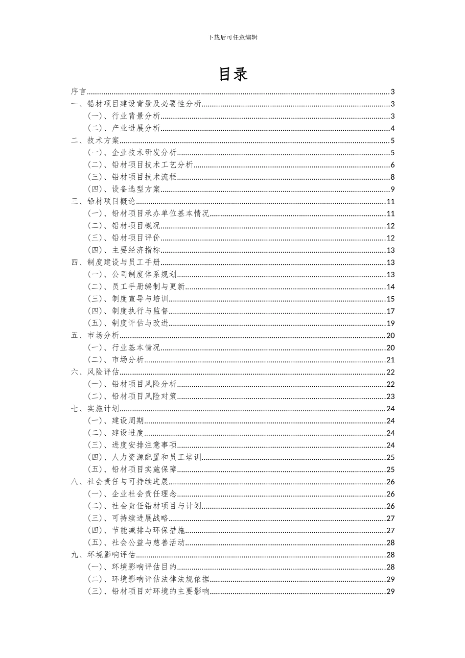 2024年铅材项目可行性分析报告_第2页