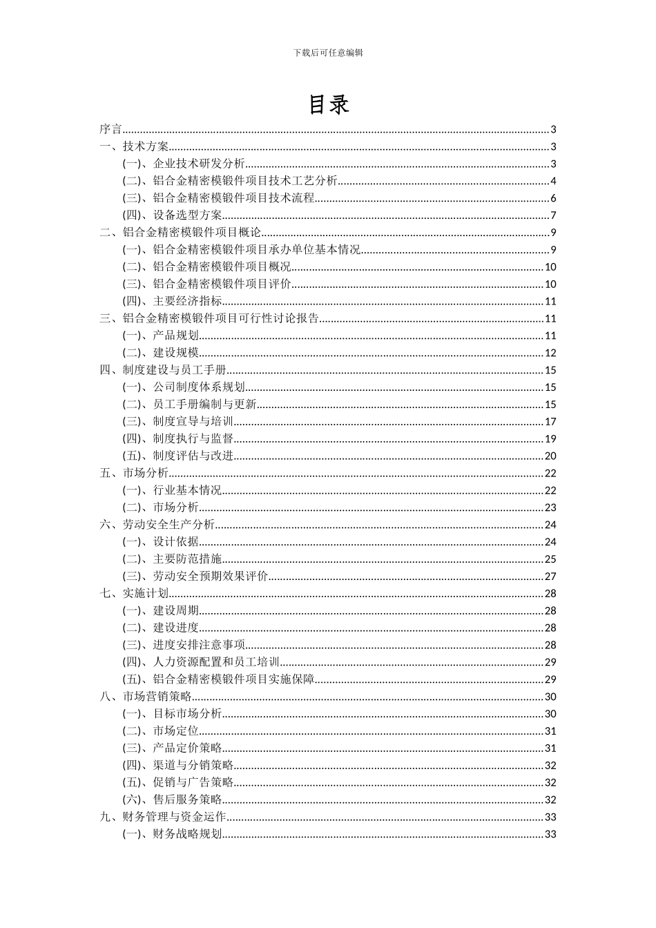 2024年铝合金精密模锻件项目可行性分析报告_第2页