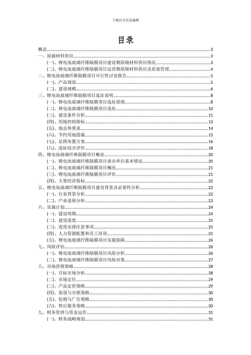 2024年锂电池玻璃纤维隔膜项目投资分析及可行性报告_第2页