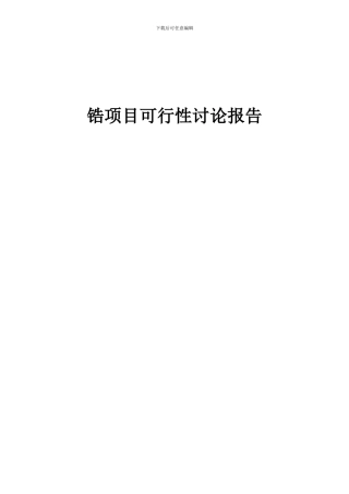 2024年锆项目可行性研究报告