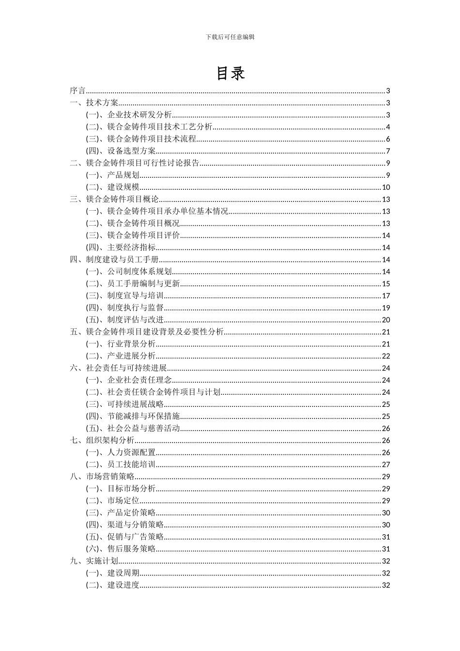 2024年镁合金铸件项目可行性研究报告_第2页