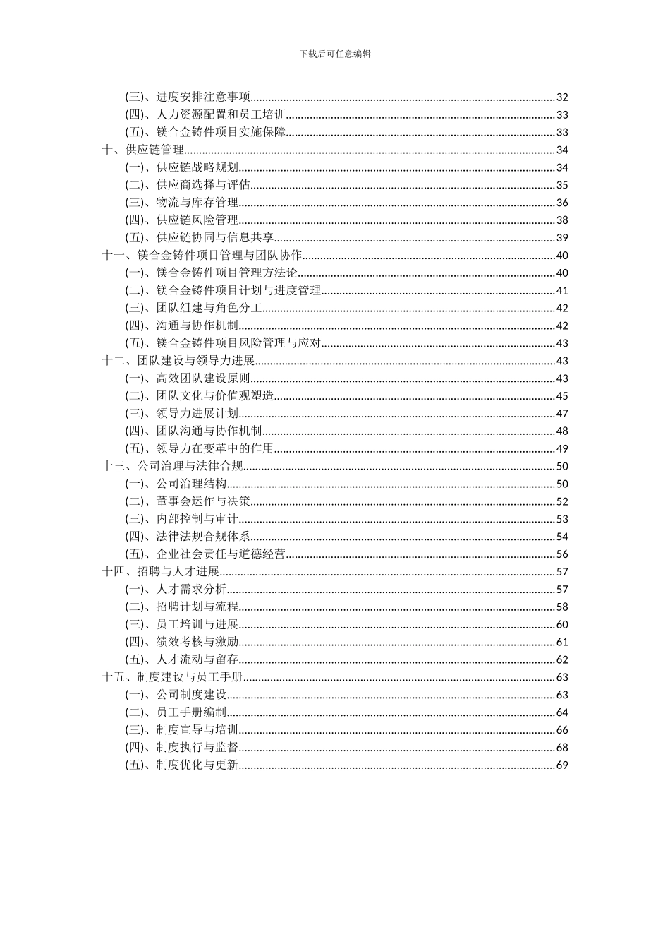 2024年镁合金铸件项目可行性研究报告_第3页